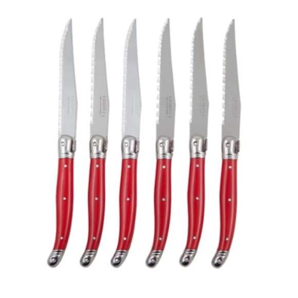 🆕 LAGUIOLE French Steak Knife Set (Red) - Picture 3 of 4